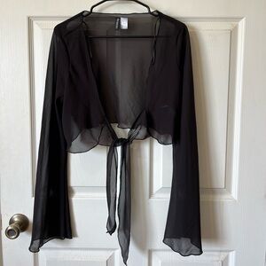 Black sheer shawl